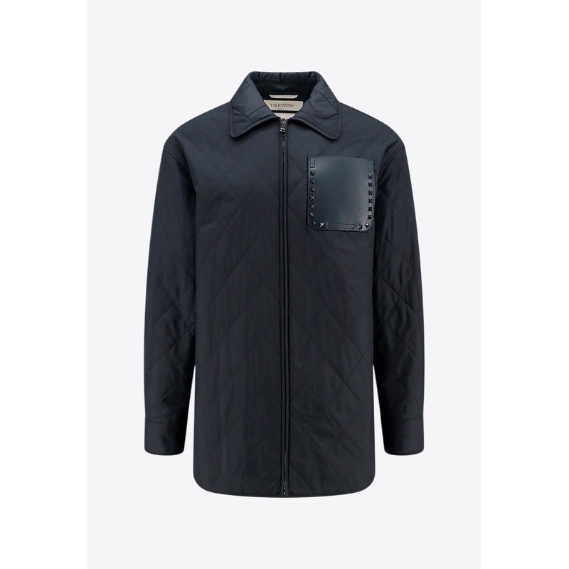 Zip-Up Padded Jacket Blue mrtwstd_L