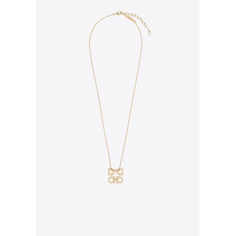 Four Gancini Pendant Necklace Gold Onesize