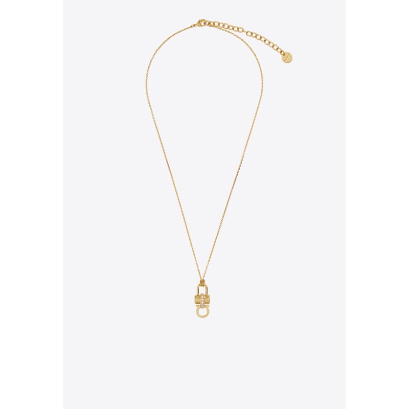 Gancini Padlock Pendant Necklace Gold Onesize