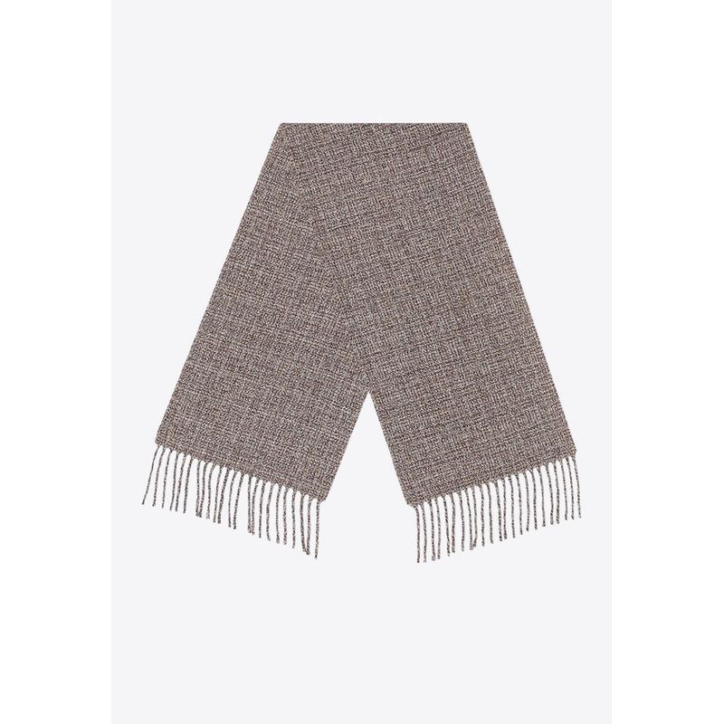 Moulin Tweed Cashmere Scarf Brown Onesize