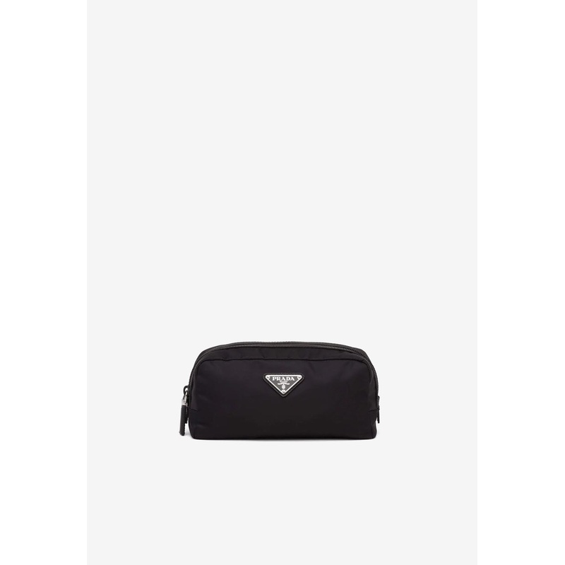 Triangle Logo Re-Nylon Pouch Bag Black Onesize