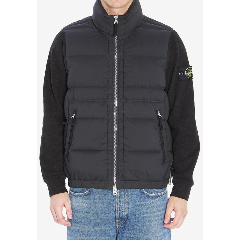 Zip-Up Down Vest Black mrtwstd_S