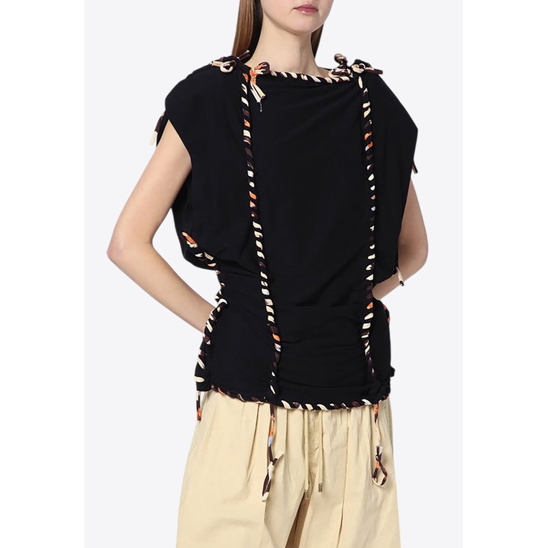 Zohra Woven Top Black wrtwfr_FR 34