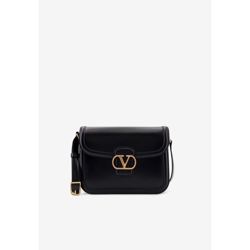 9TO5 VLogo Messenger Bag in Smooth Leather Black Onesize