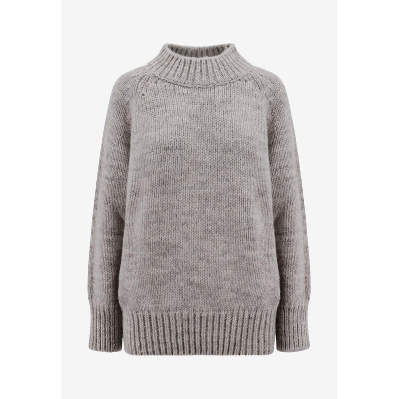 Alpaca Wool High-Neck Sweater Beige wrtwstd_S