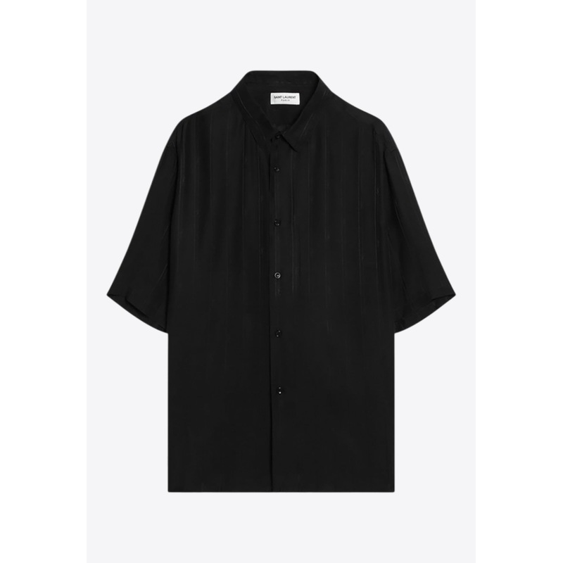 Cassandre Striped Short-Sleeved Shirt Black mrtwshirtseu_EU 39