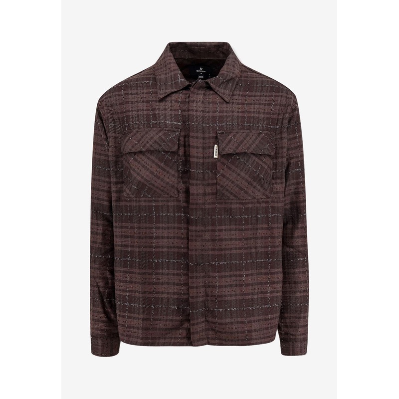 REP Long-Sleeved Flannel Shirt Brown mrtwstd_S