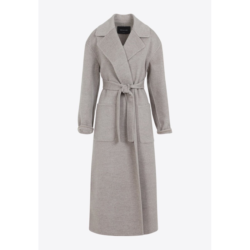 Belted Wool and Cashmere Wool Gray wrtwit_IT 38