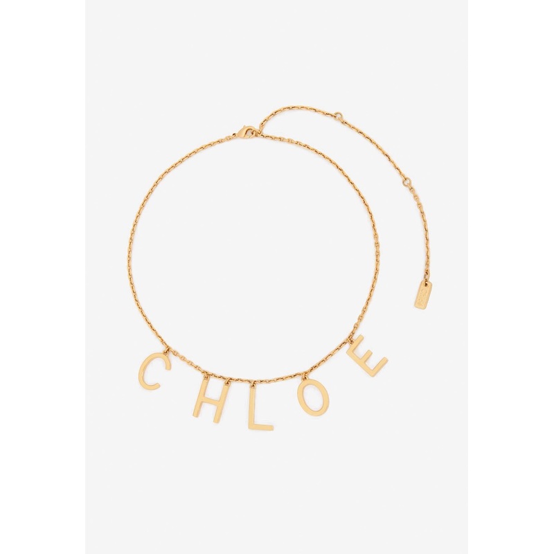 Logo Letters Chain Necklace Gold Onesize