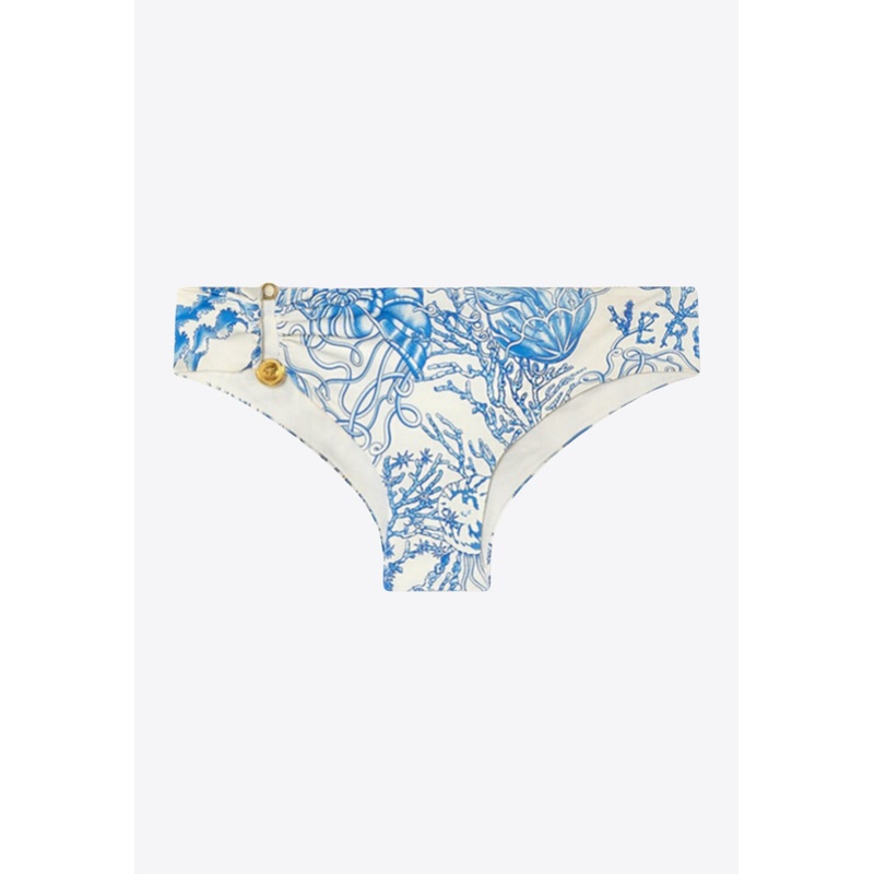 Underwater Barocco Bikini Bottom Blue wrtwversacelingerie_2