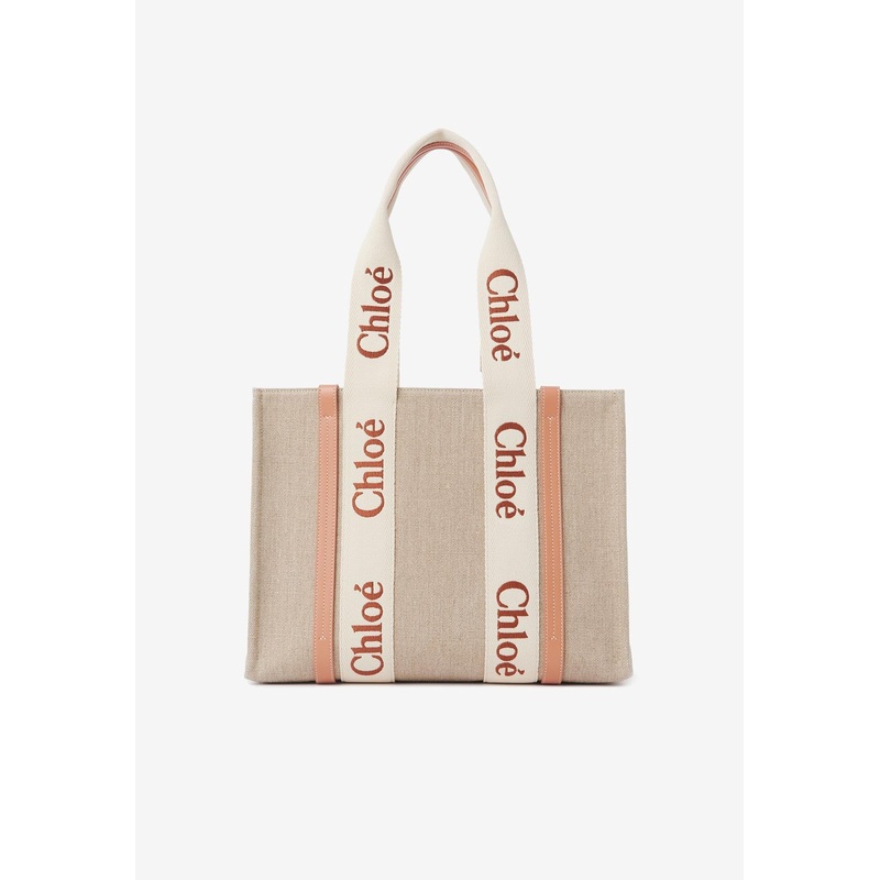 Woody Raffia Tote Bag Beige Onesize