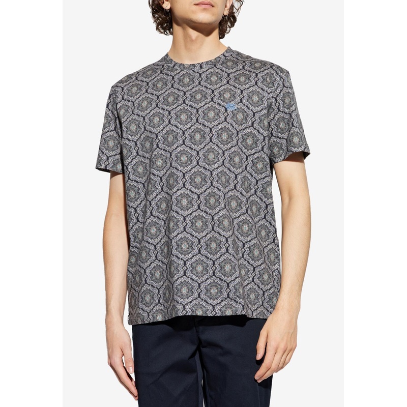 Abstract Print T-shirt Gray mrtwstd_S