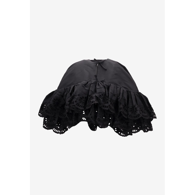 Broderie Anglaise Cape Top Black wrtwstd_XS