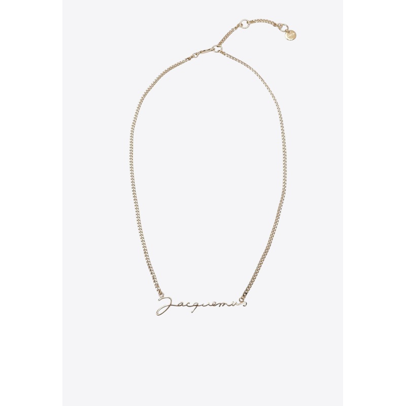 Logo Integrated Necklace Gold Onesize
