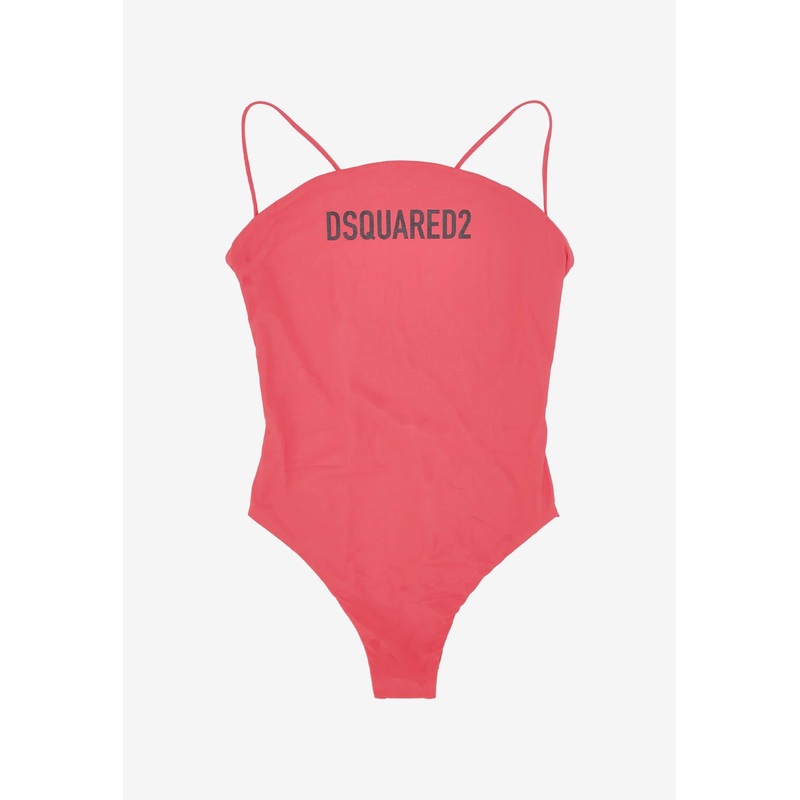 Logo Print One-Piece Swimsuit Red wrtwit_IT 38