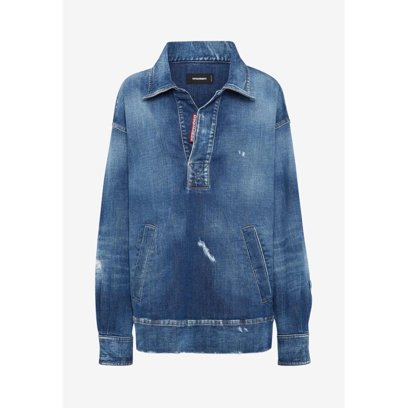 Perfecto Washed Denim Shirt Denim wrtwit_IT 38