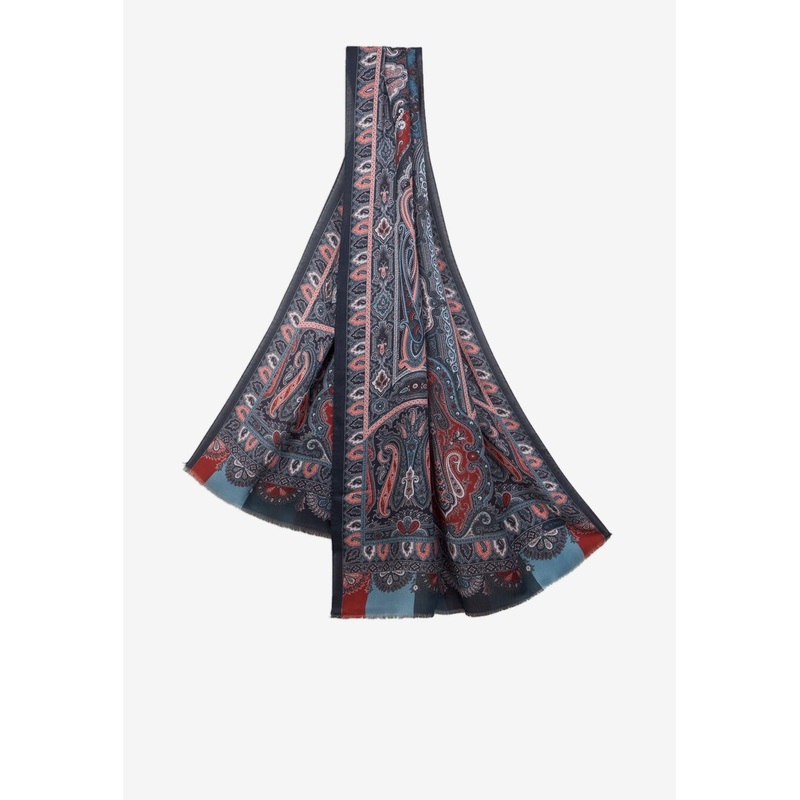 Printed Cashmere-Blend Scarf Multicolor Onesize
