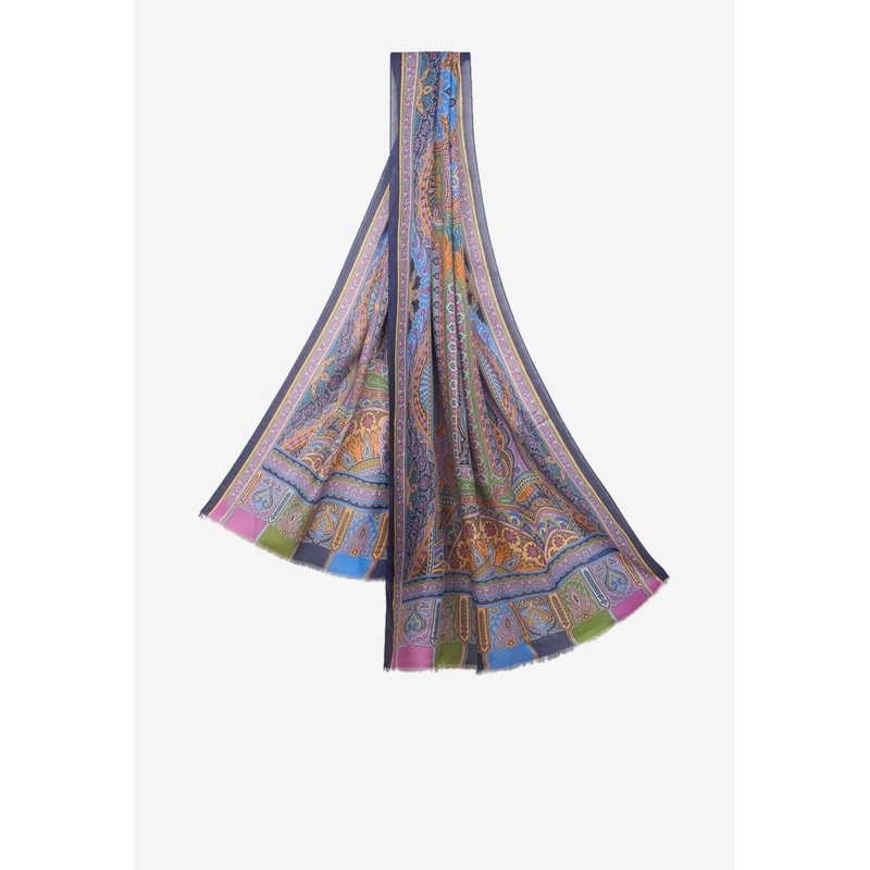 Printed Modal-Blend Scarf Multicolor Onesize