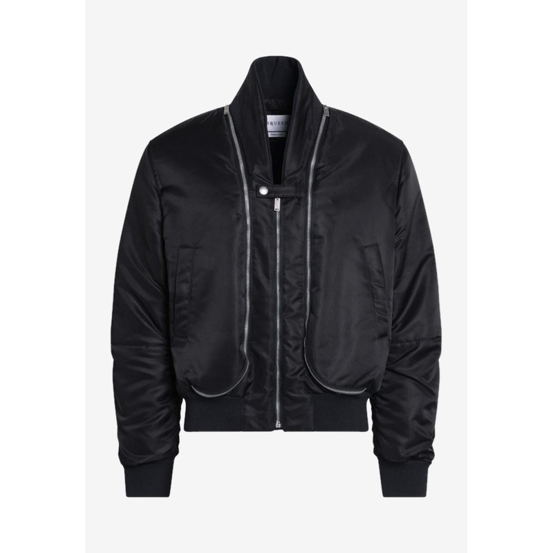 Zip-Up Bomber Jacket Black mrtwit_IT 48