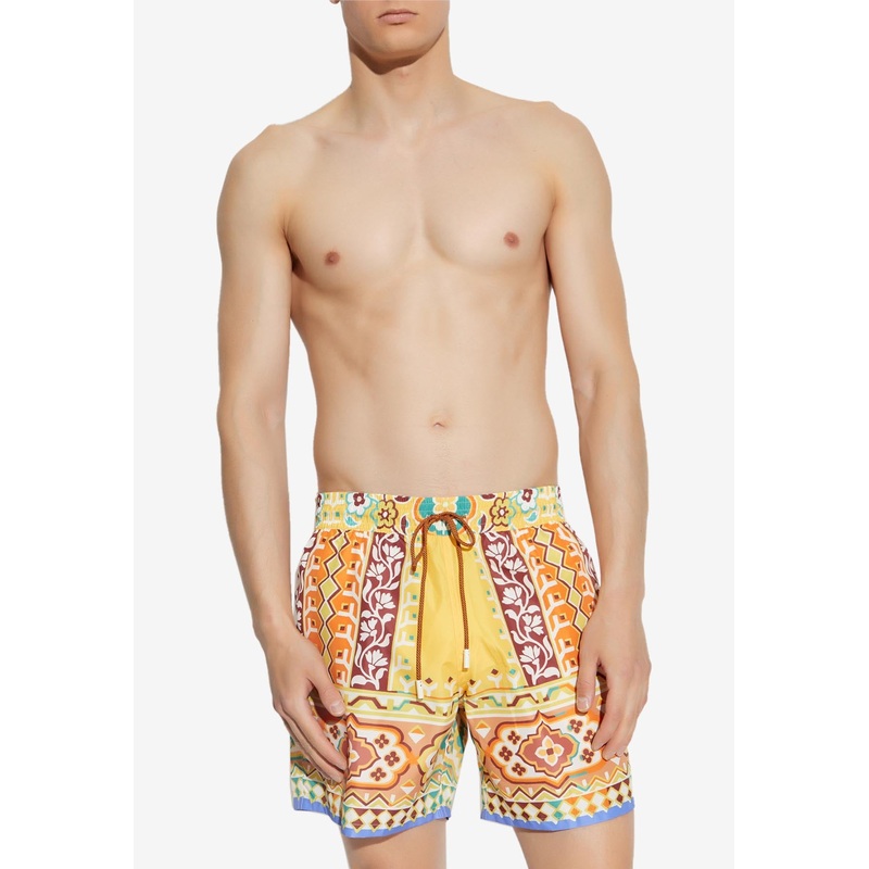 All-Over Print Swim Shorts Yellow mrtwstd_S