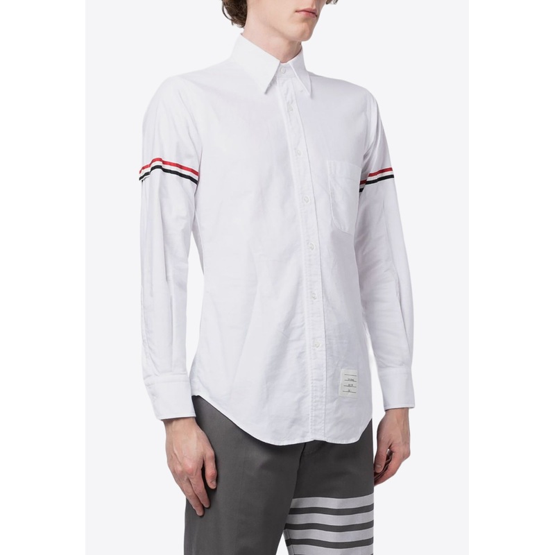 Signature Stripes Long-Sleeved Oxford Shirt White mrtwstd_1