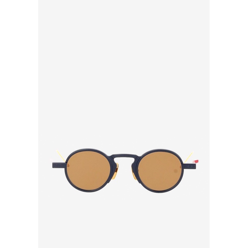Titanium Round-Shaped Sunglasses Yellow 40