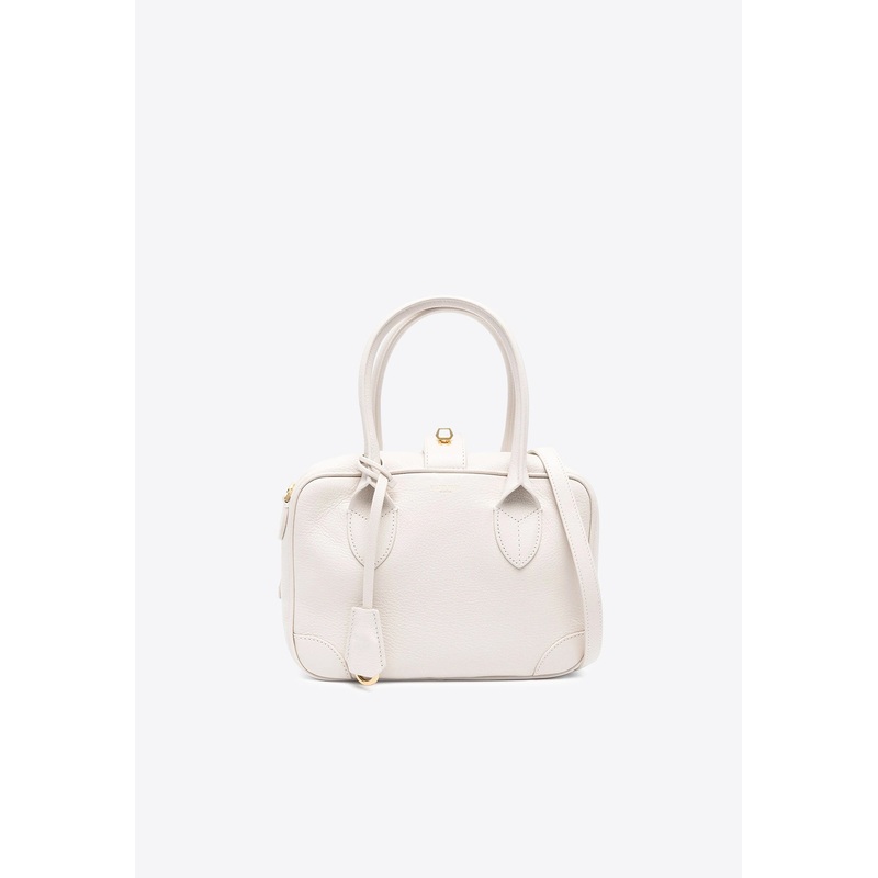 Vita Leather Top Handle Bag Cream Onesize