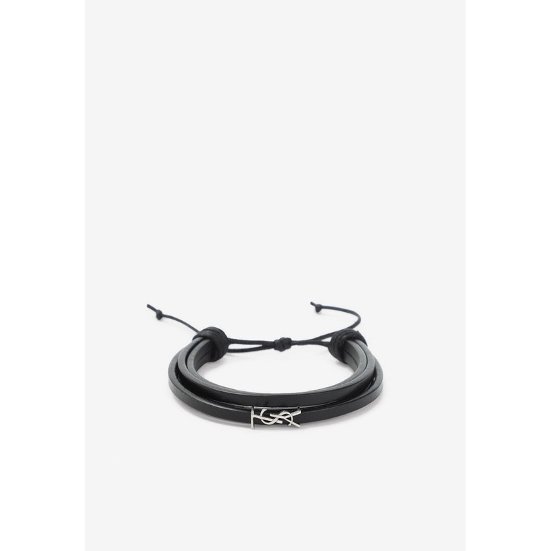 Multi-Strand Bracelet in Leather Black M
