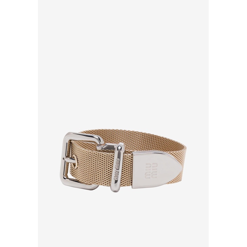 Two-Tone Buckle Bracelet Gold Onesize