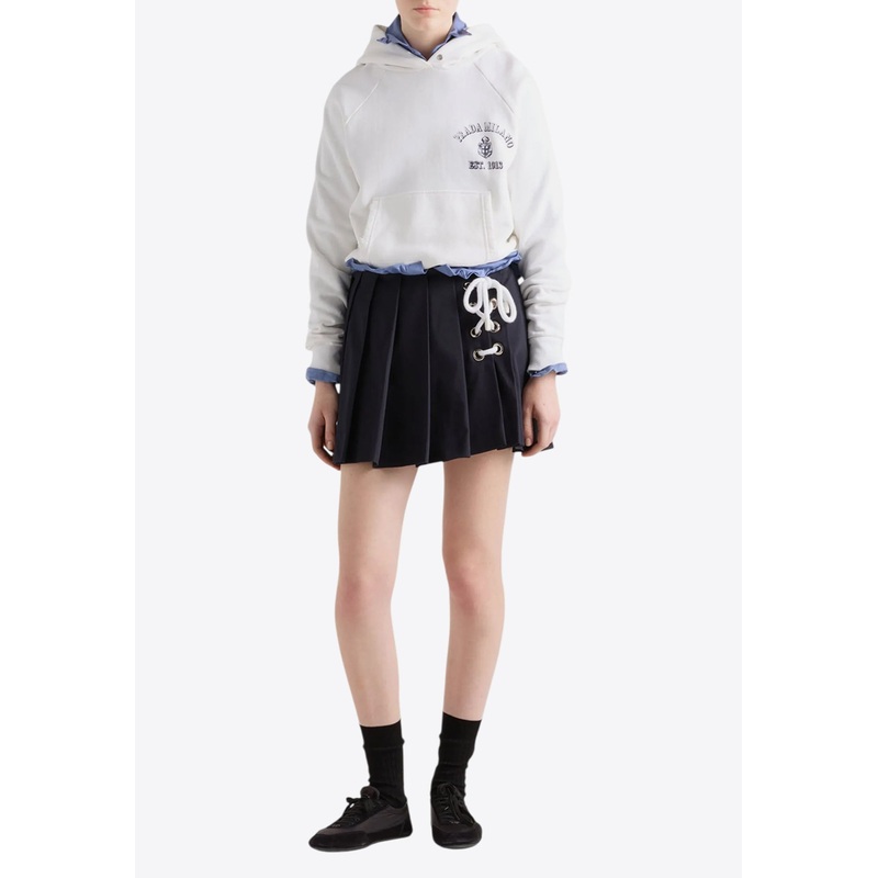 Vintage Logo Hooded Sweatshirt White wrtwstd_XS