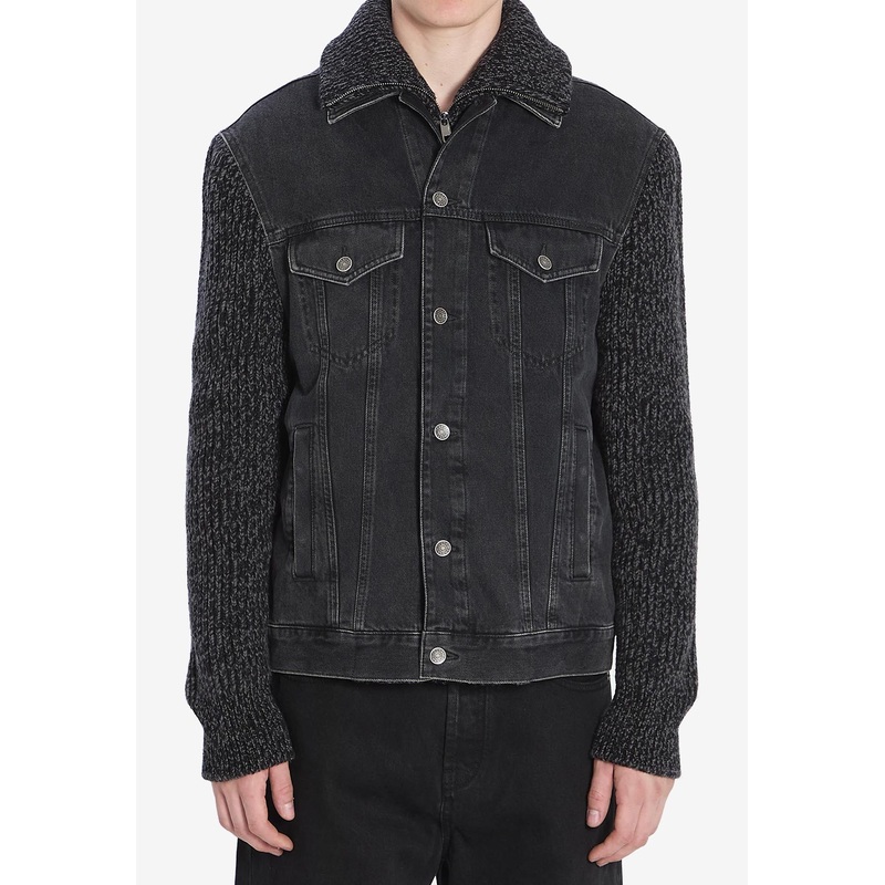 Washed Denim Jacket Black mrtwit_IT 48