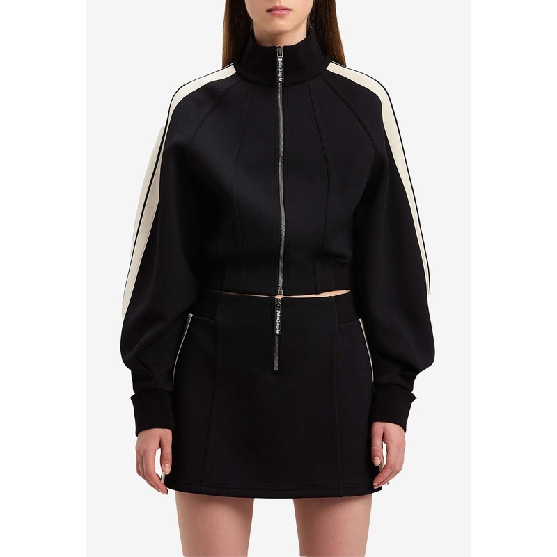 Zip-Up Track Jacket Black wrtwstd_XS