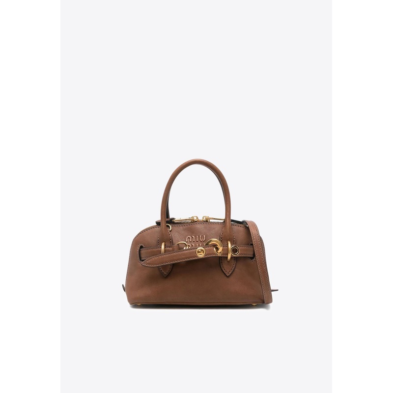 Aventure Nappa Leather Top Handle Bag Brown Onesize