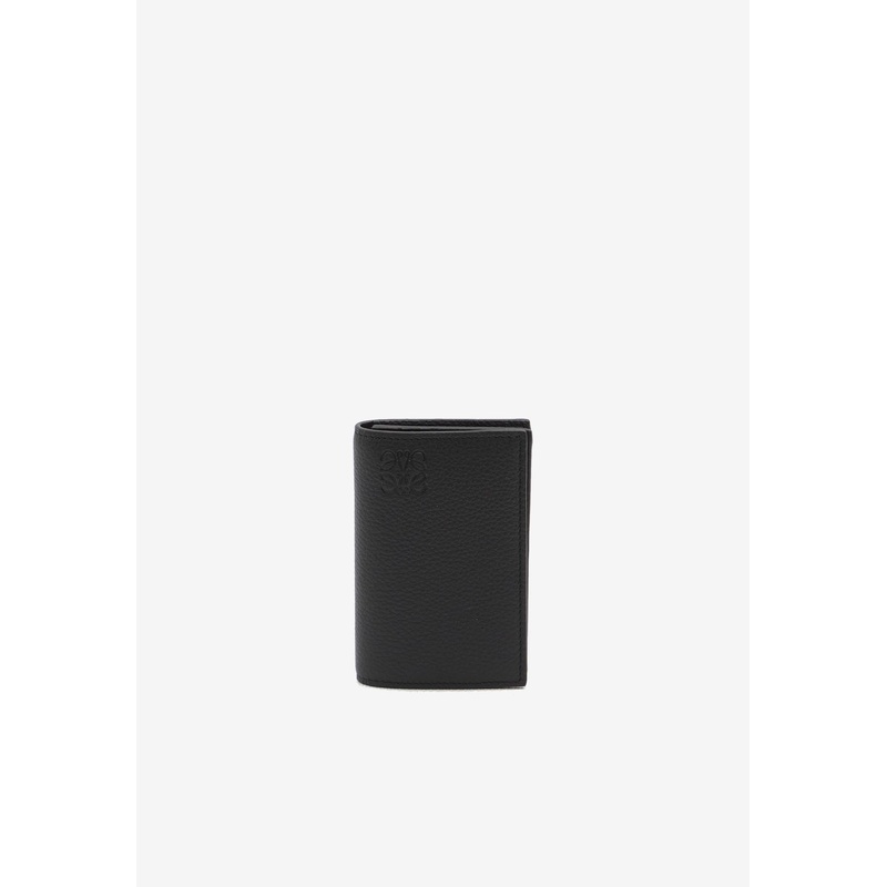 Embossed Anagram Grained Leather Cardholder Black Onesize
