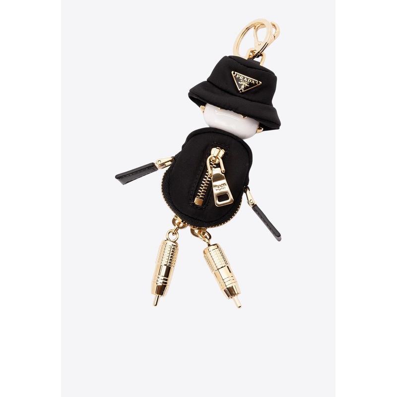 Soft Robot Key-Ring and Bag Charm Black Onesize