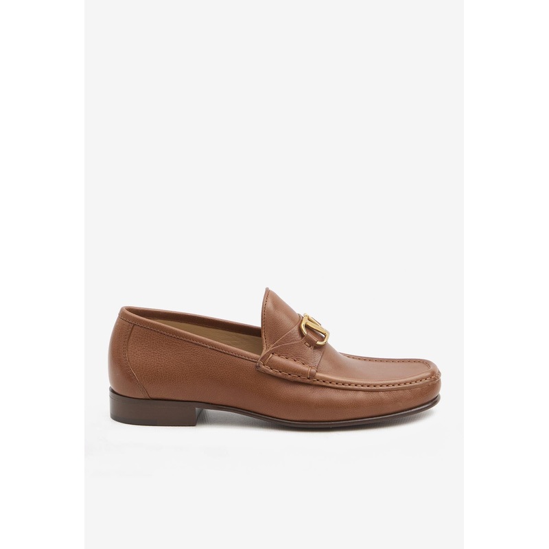 VLogo Signature Leather Loafers Brown mshoeseu_EU 41