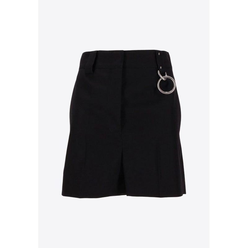 Wool High-Waisted Shorts Black wrtwit_IT 38