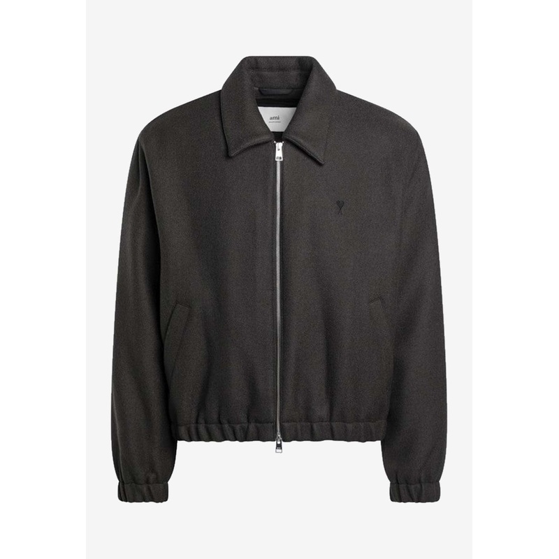 Ami De Coeur Zip-Up Jacket Gray mrtwstd_S