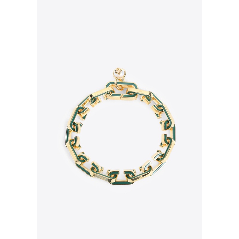 Enamel C Link Bracelet Metallic Onesize