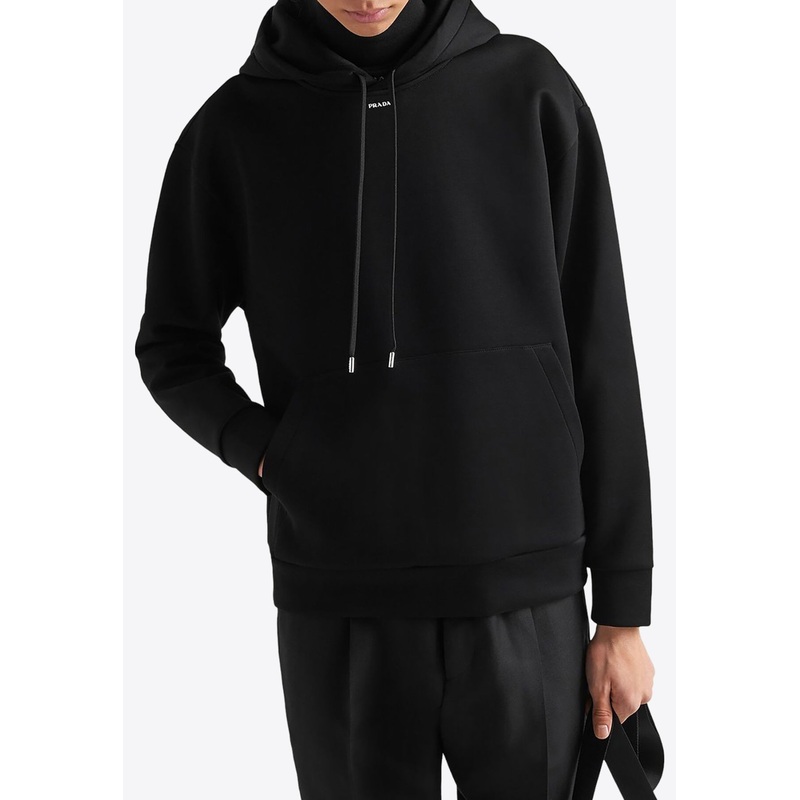 Micro Logo Hooded Sweatshirt Black mrtwstd_M