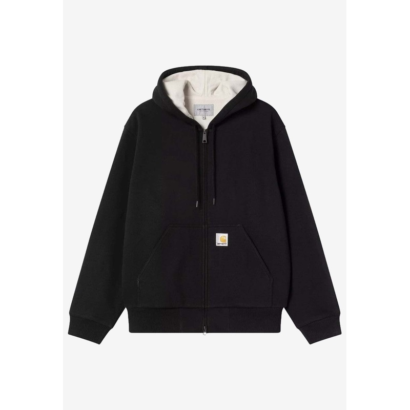 Active Logo Zip-Up Hooded Sweatshirt Black mrtwstd_S