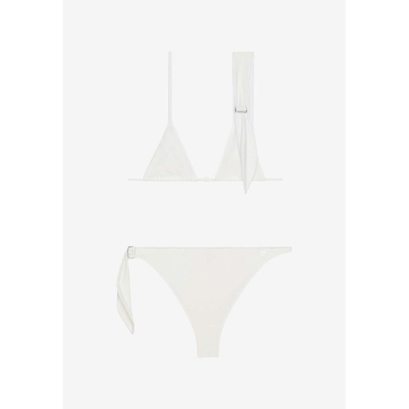 Scarf Triangle Bikini White wrtwstd_XS