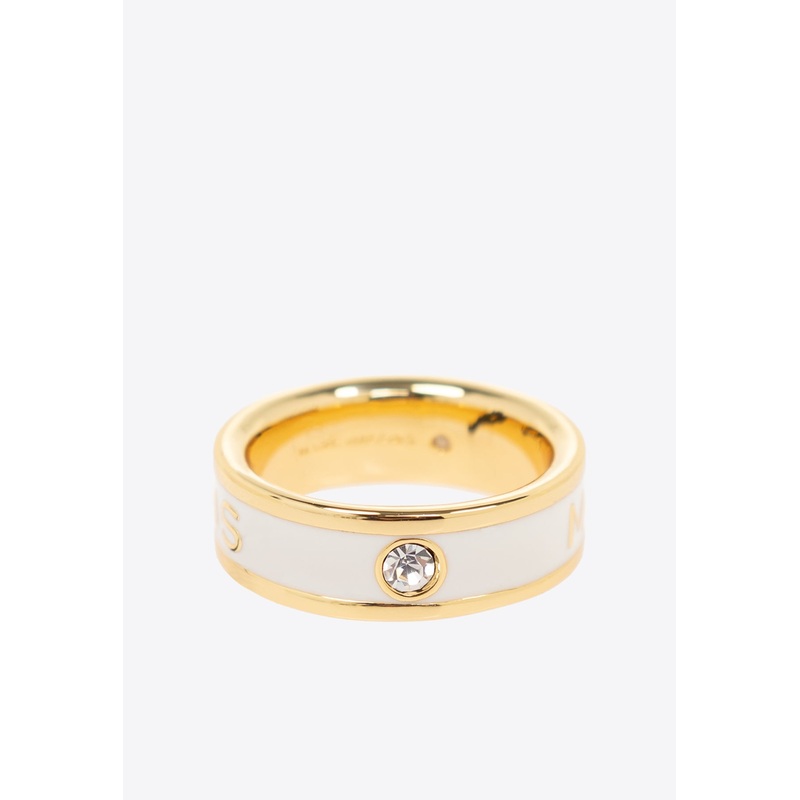 The Logo Enamel Ring White US 6