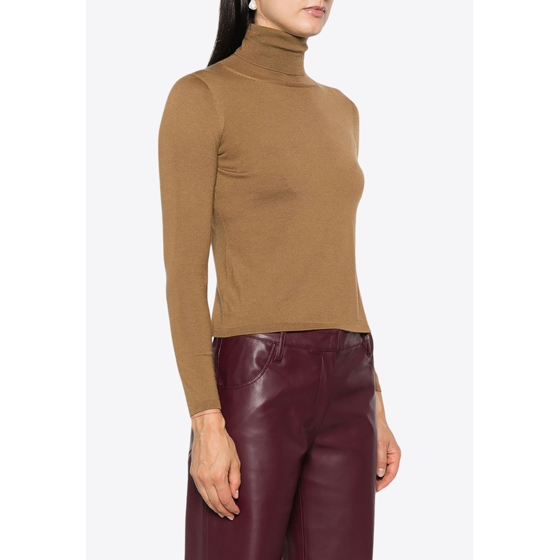 Veloce Cashmere High-Neck Sweater Camel wrtwstd_XS