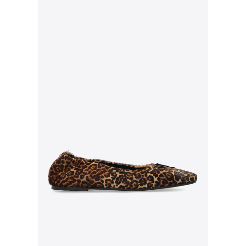 Amy Leopard Print Ballet Flats Brown wshoeseu_EU 36