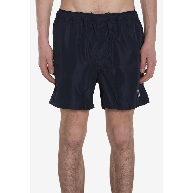 Chez Logo Patch Swim Shorts Blue mrtwit_IT 48