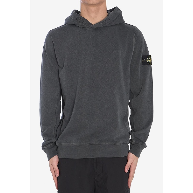 Compass Patch Hooded Sweatshirt Gray mrtwstd_S
