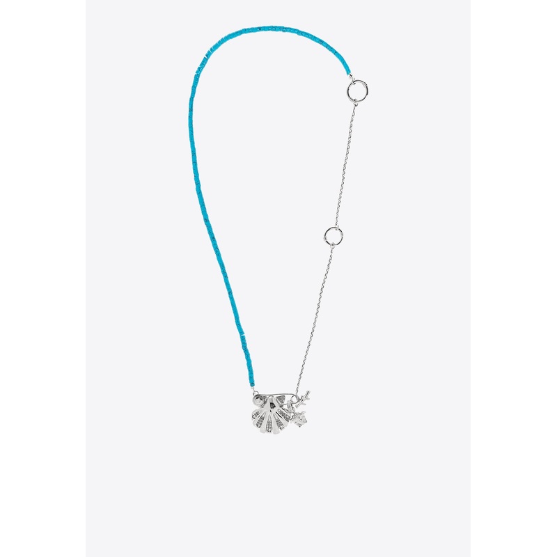 Crystal Icons De La Mer Beaded Necklace Blue Onesize