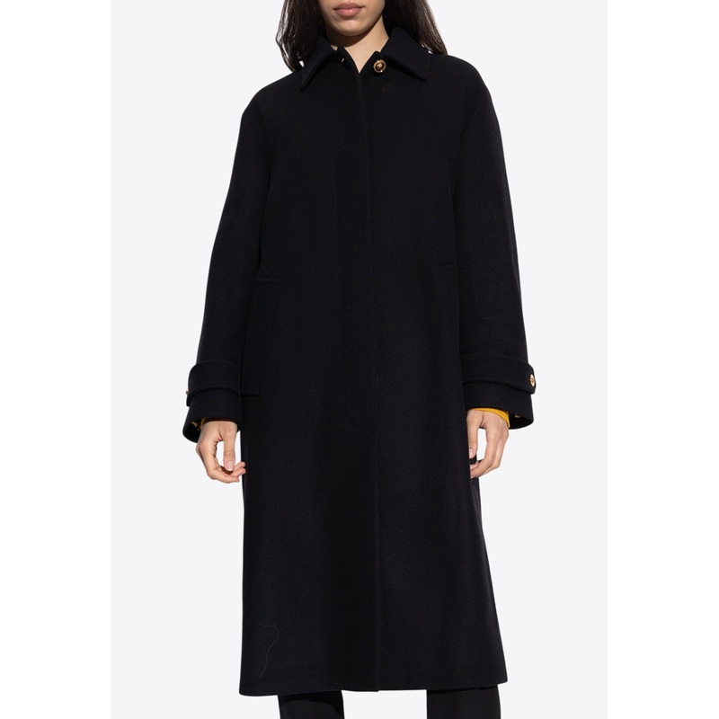 Single-Breasted Wool Coat Black wrtwit_IT 38