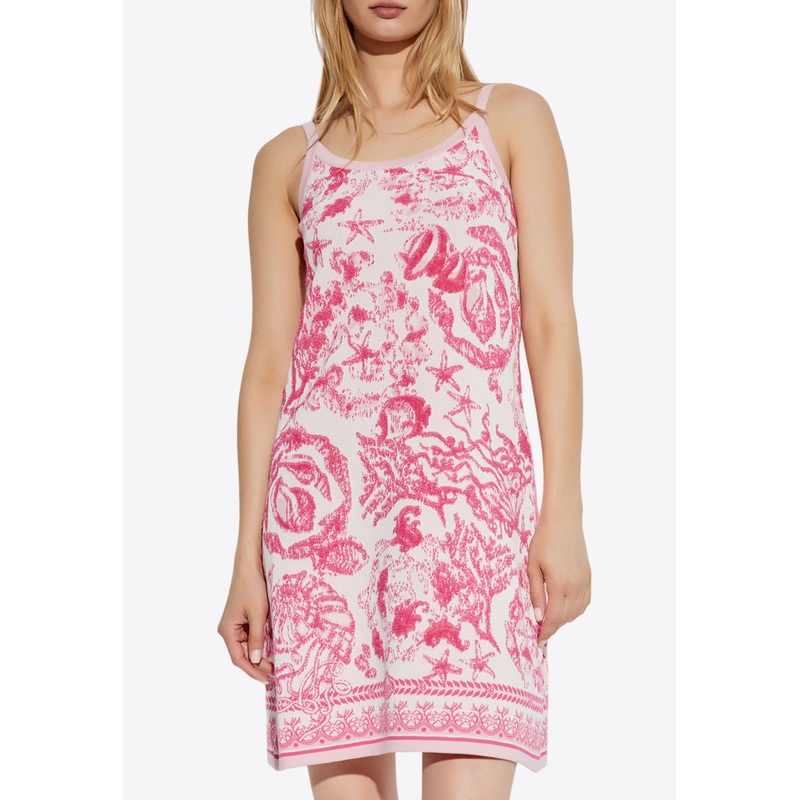 Underwater Barocco Knit Mini Dress Pink wrtwit_IT 36